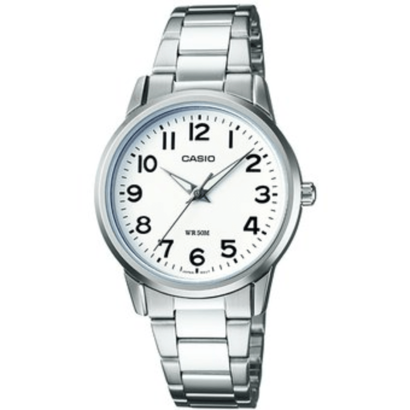 Reloj casio clasic mujer ltp-1303d-7bvdf plateado y blanco