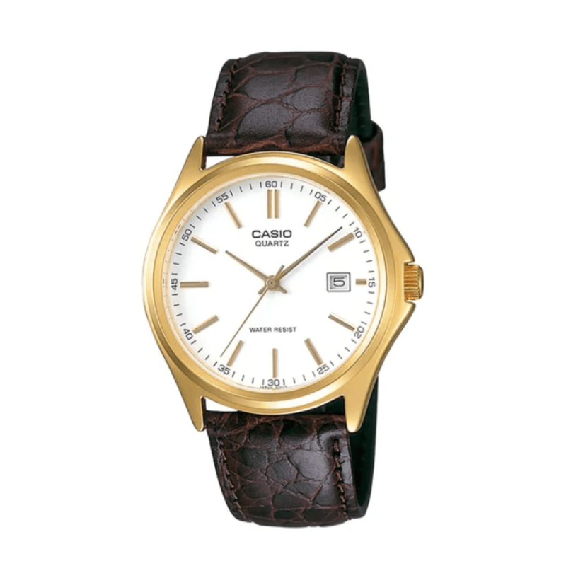 Reloj casio clásica hombre mtp 1183q 7adf marrón dorado y blanco