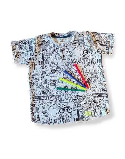 Camiseta Coloreable - Los tesoros de Colombia