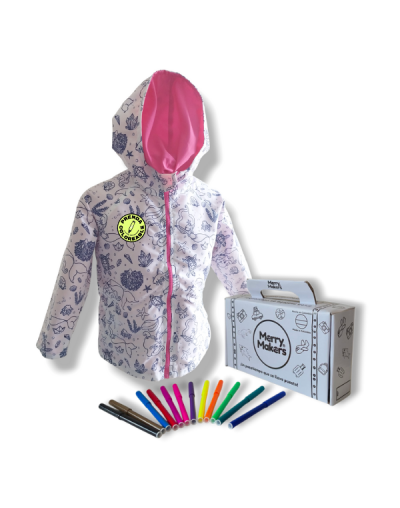 Chaqueta coloreable doble faz niña sirenas