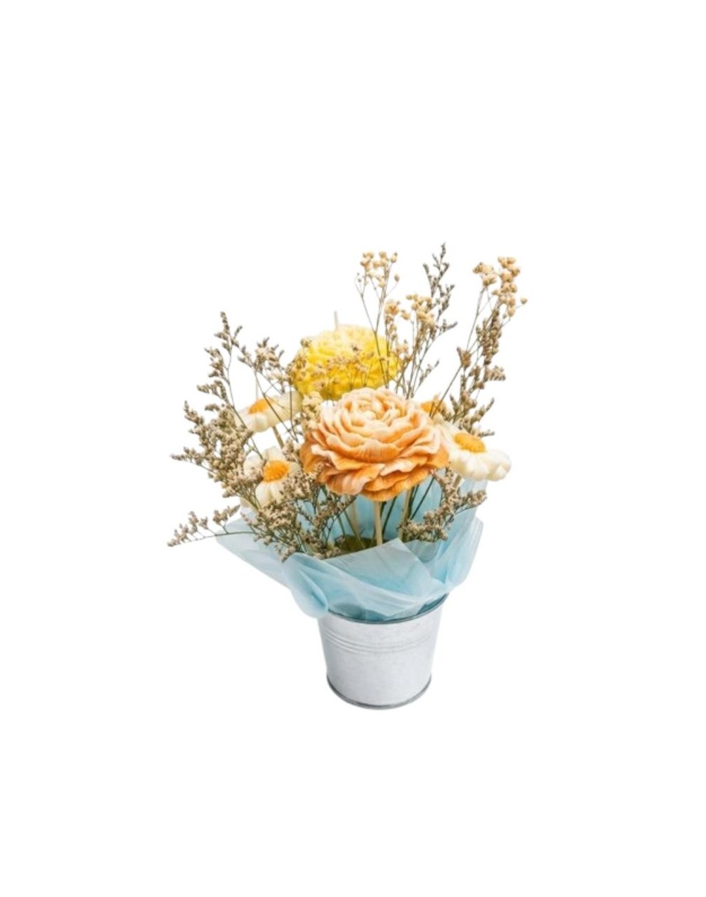 Bouquet Soleil – Vela artesanal en balde | Armonía'd
