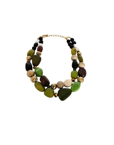 Collar Doble Capa en Cuentas Acrílicas – Elegancia que Resalta tu Estilo