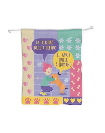 Bolsita antifluido con cordón PERRITOS