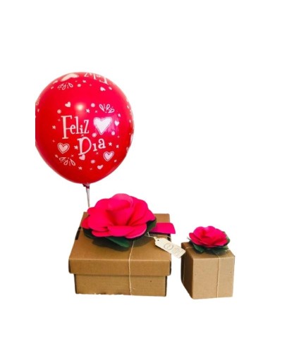 Desayuno sorpresa con flor en papel y mug personalizado