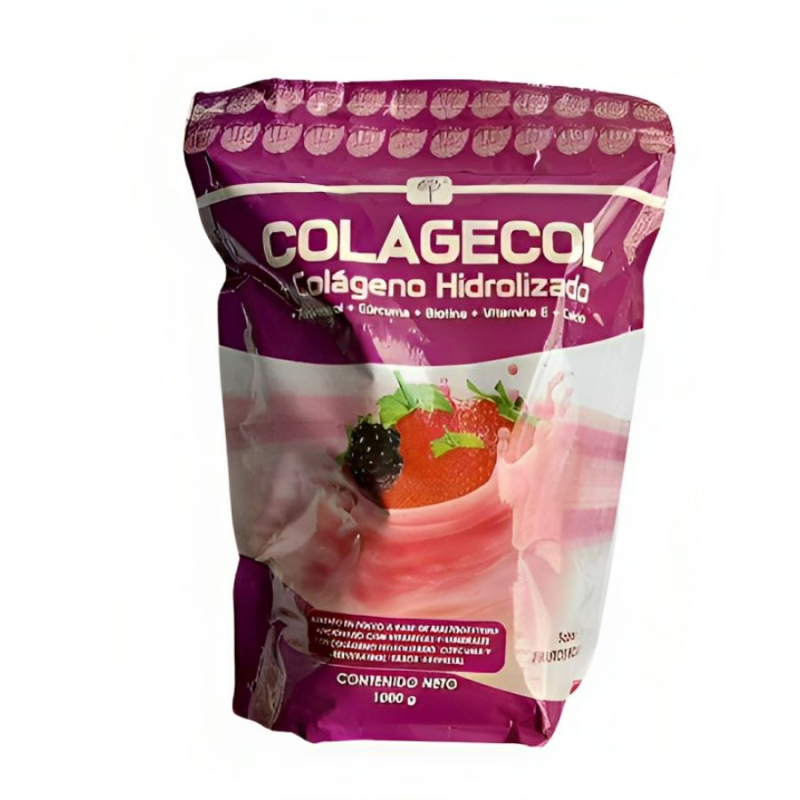 Colágeno hidrolizado con: resveratrol, cúrcuma, biotina, vitamina e y calcio. Bolsa x 1.000g