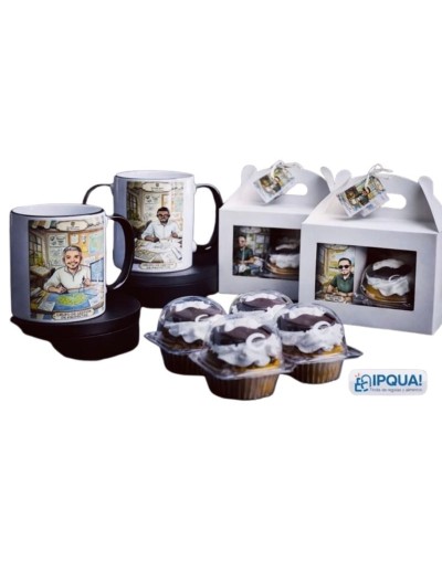Kit Duo mug personalizado + Cup cake