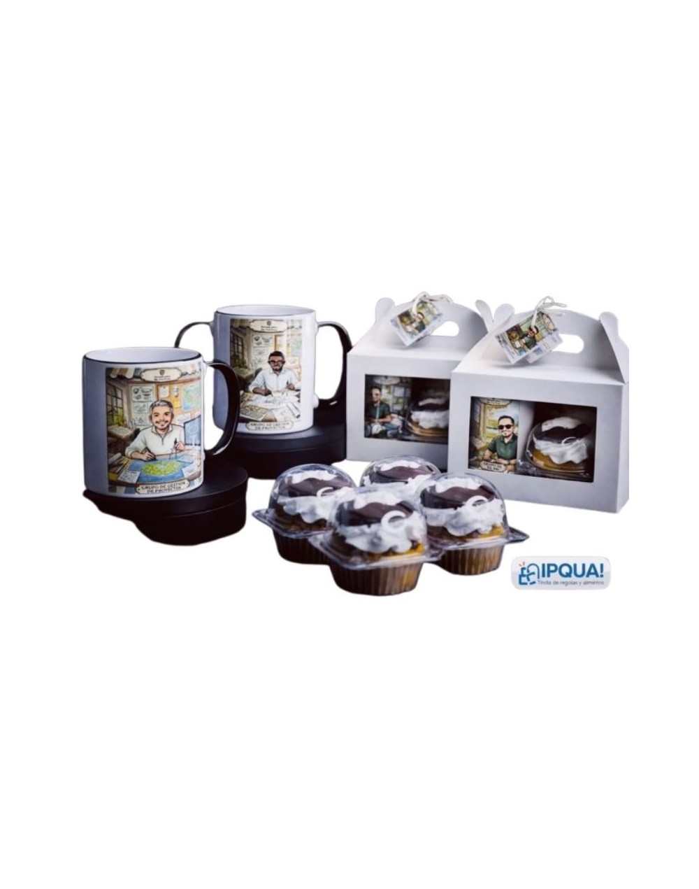 Kit Duo mug personalizado + Cup cake
