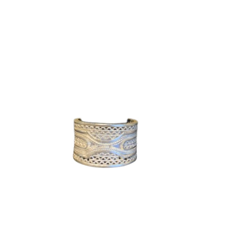 Artesania anillo joyeria en filigrana trenzado mar
