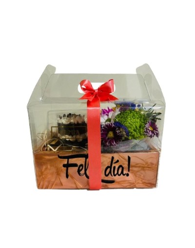 Lonchera cristal con vino personalizado
