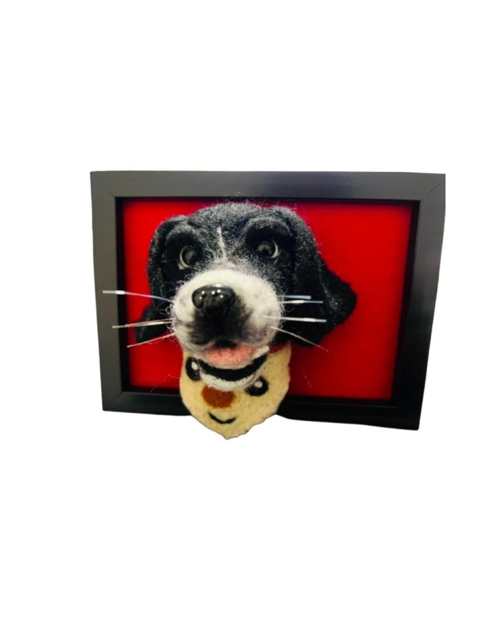 Retrato de mascota en tecnica felting needle