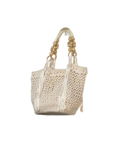 Bolso Artesanal Macramé Natural