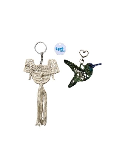 Llaveros Artesanales  en Macramé x1 unidad