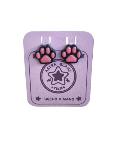 Aretes Topito Patita de Gato