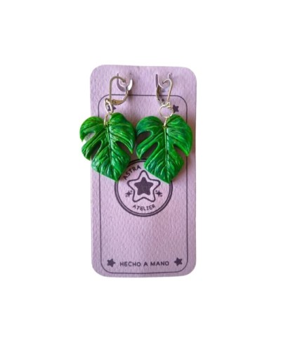 Aretes Hoja Monstera 