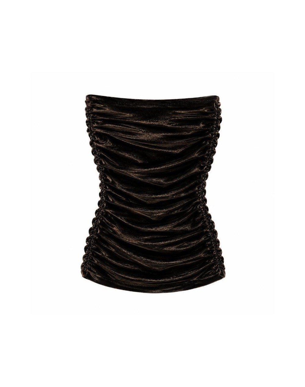 Blusa Top negro terciopelo estraple