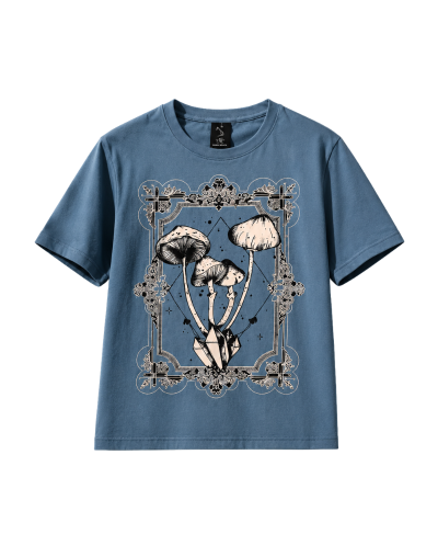 Camiseta Azul Hongos