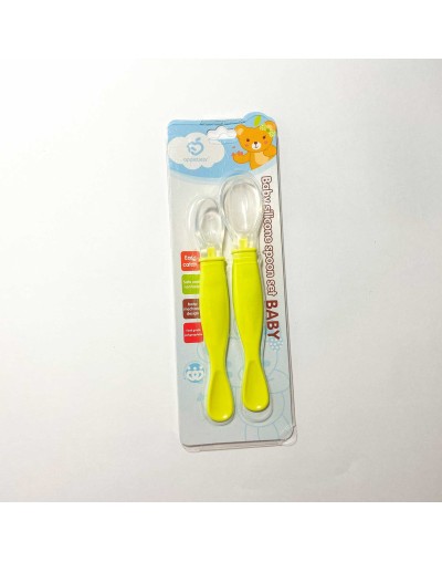Set de cucharas en silicon x 2 para bebé
