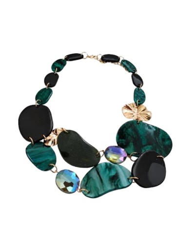 Collar Multicolor Doble en Resina