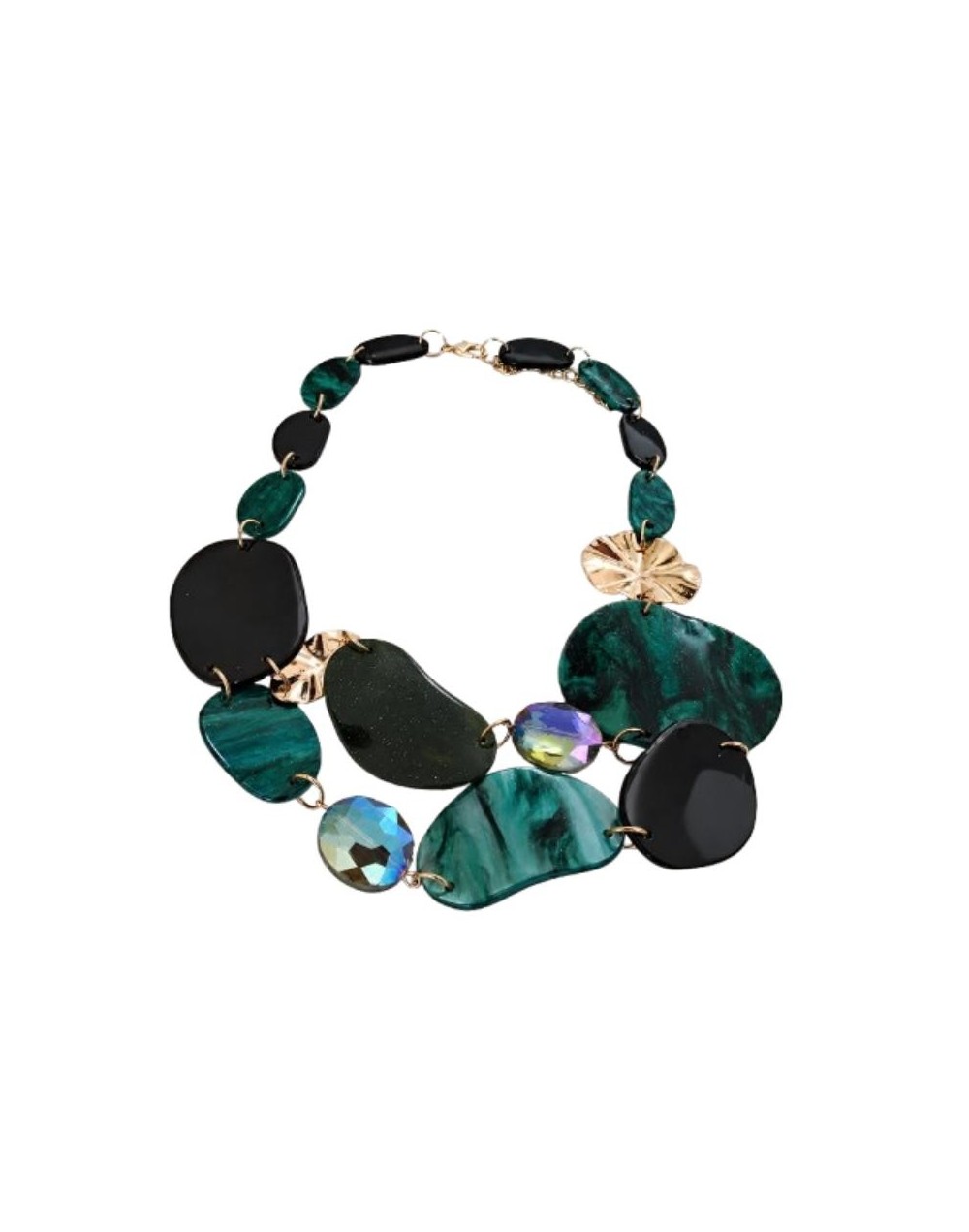 Collar Multicolor Doble en Resina