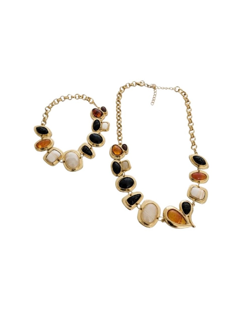 Conjunto de Collar y Manilla en Resina