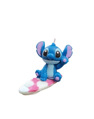 Vela Artesanal de Stitch en Tabla de Surf | Velalieth