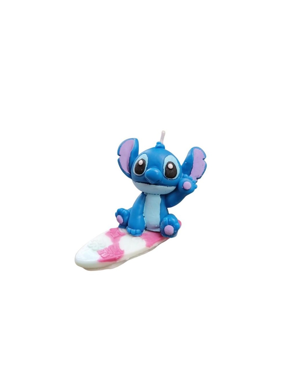Vela Artesanal de Stitch en Tabla de Surf | Velalieth