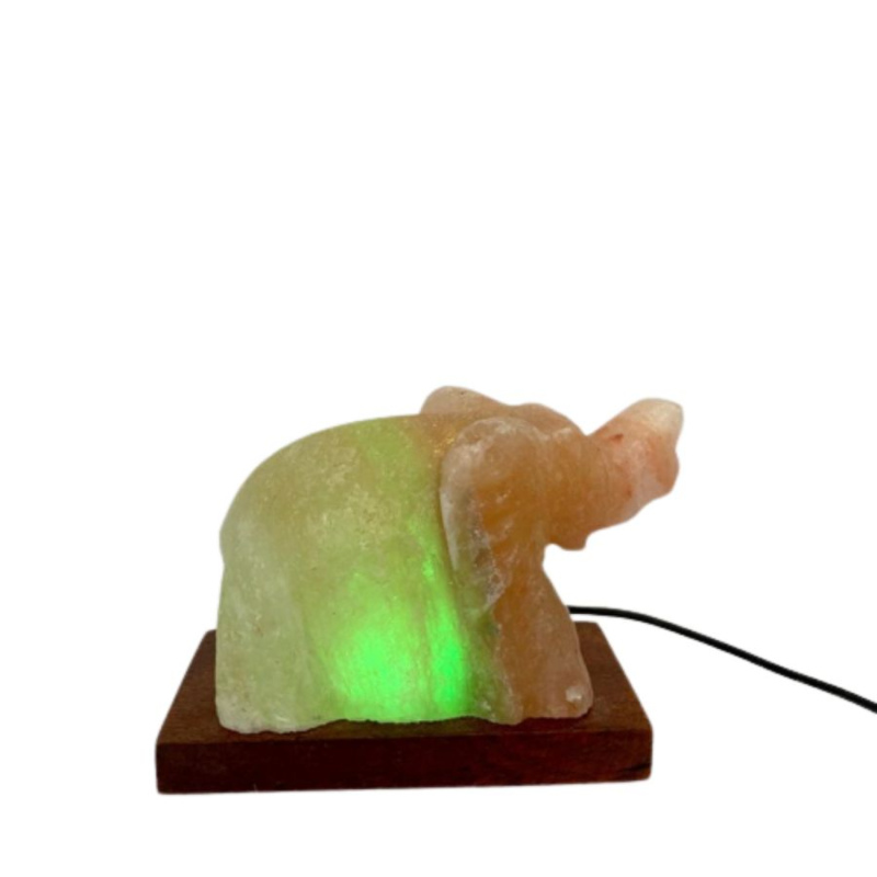 Lámpara sal del Himalaya elefante