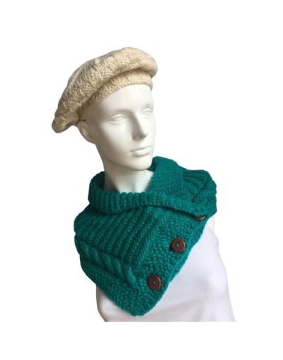 Boina y cuello  tejidos