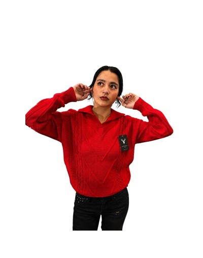 suéter polo dama 
