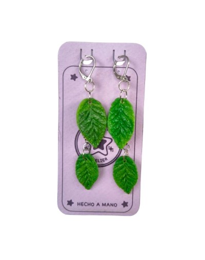 Aretes Hojitas de Yerbabuena 