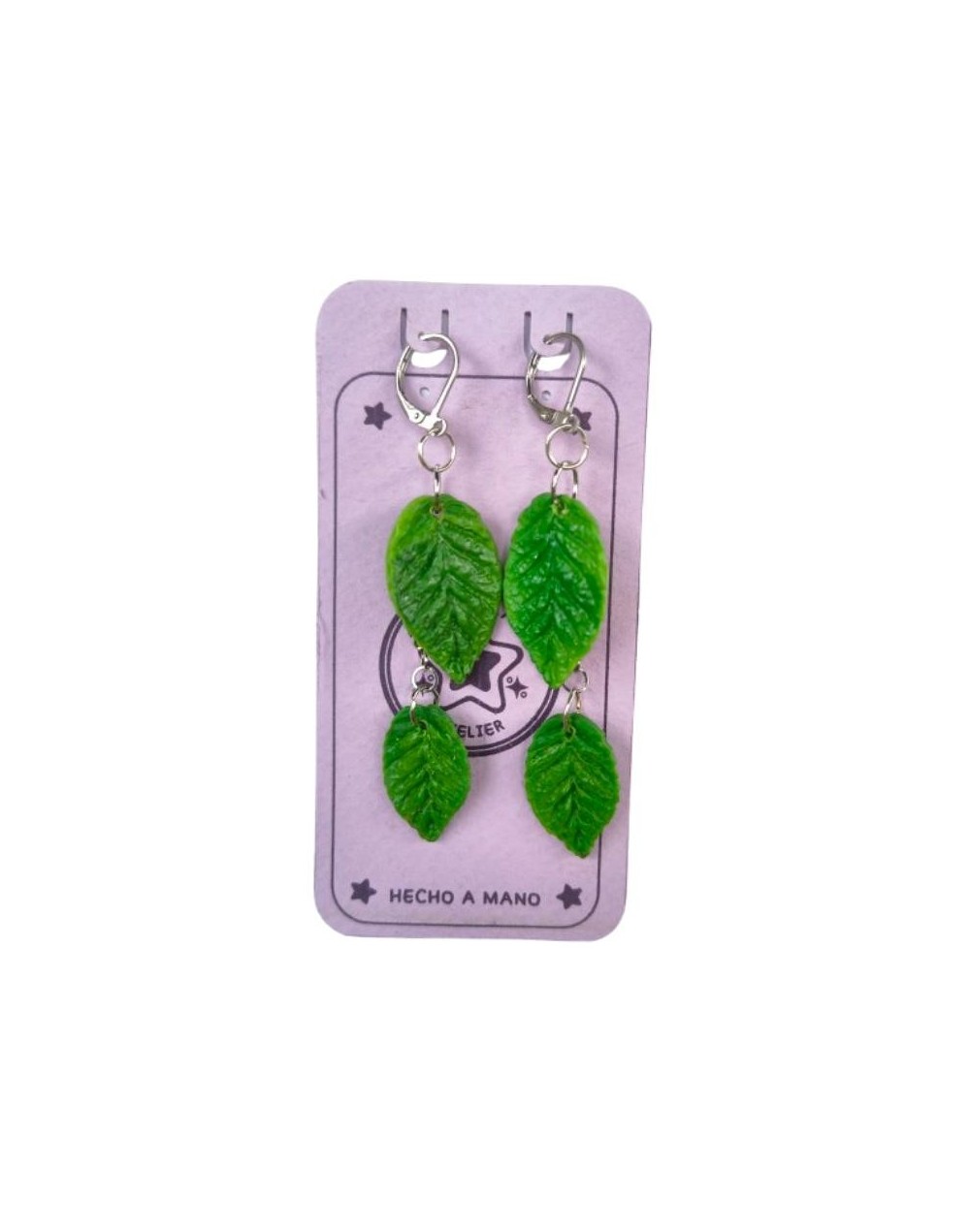 Aretes Hojitas de Yerbabuena 