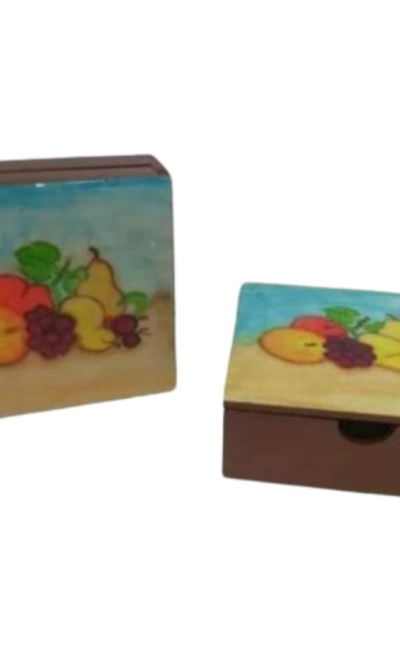 Caja servilletera frutas