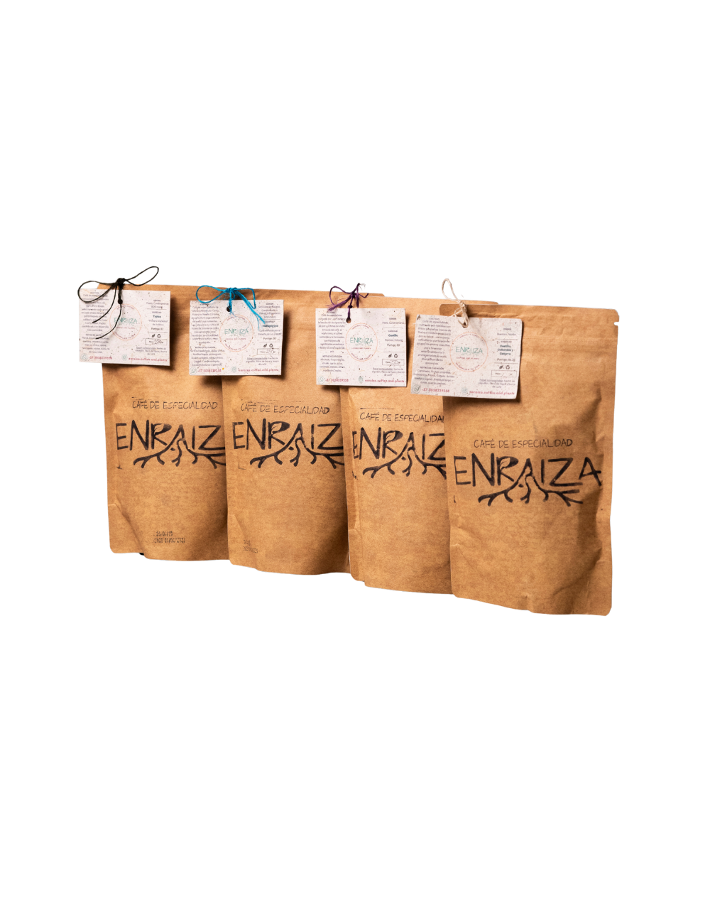 Kit de tres cafés colombianos de especialidad  Enraiza