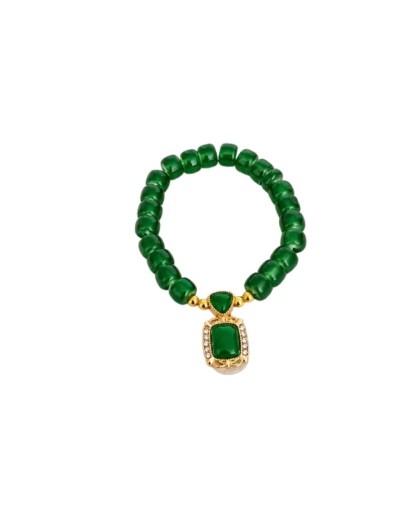💚 Pulsera Verde con Dije