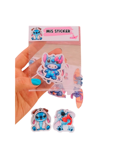 Pack de Stickers Kawaii Stitch