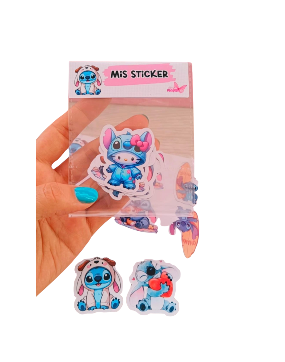 Pack de Stickers Kawaii Stitch