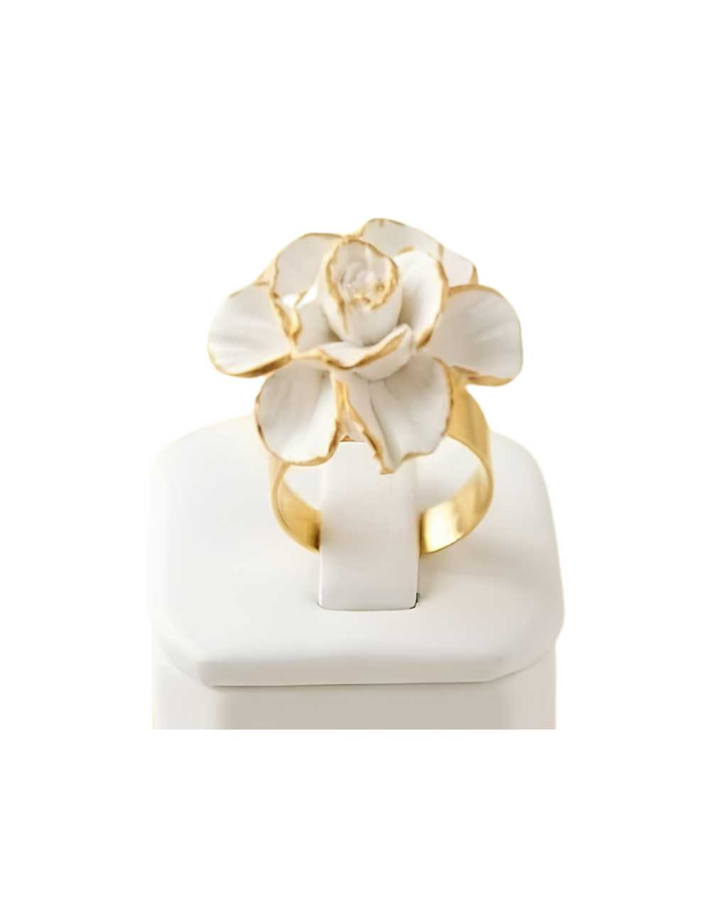 Anillo Flor polimérico pequeño (colores varios)
