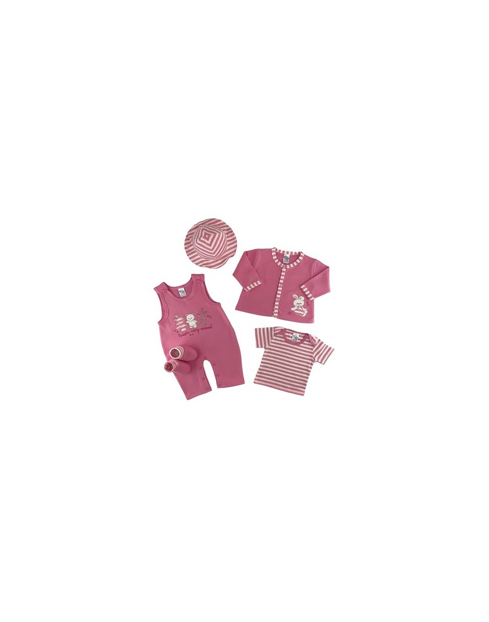 Jumper de 5 piezas rosado