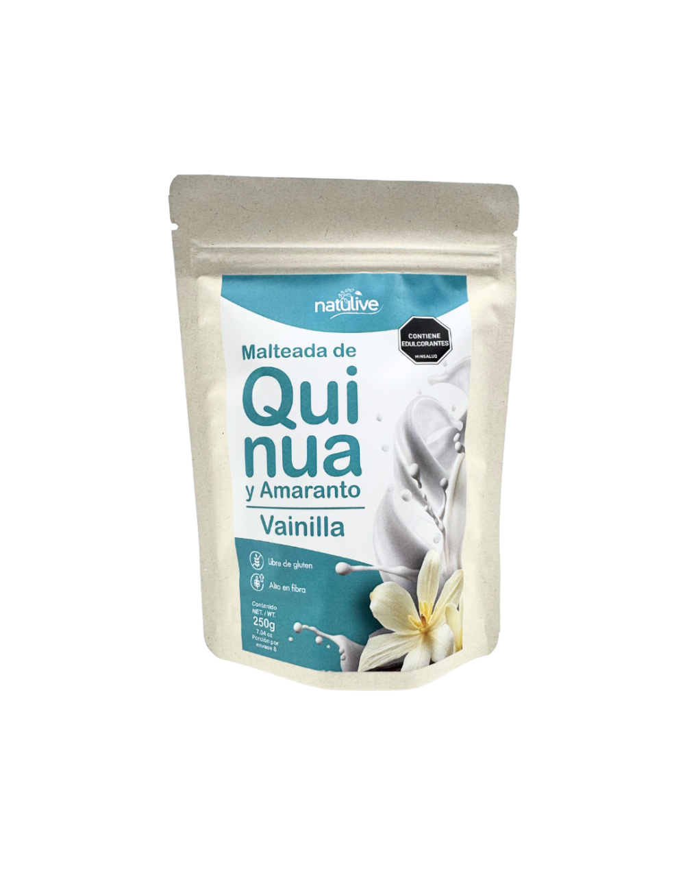 Malteada Quinua, Amaranto, Linaza sabor a Vainilla x 250g