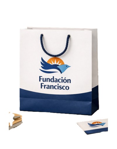  bolsa de papel institucional de la Fundación Francisco