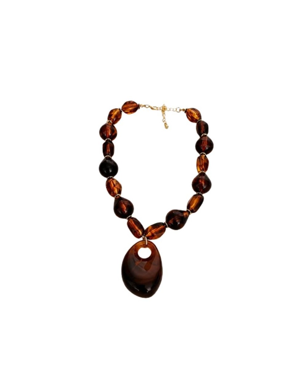 🤎 Collar Café en Resina de Árbol Sagrado 🤎