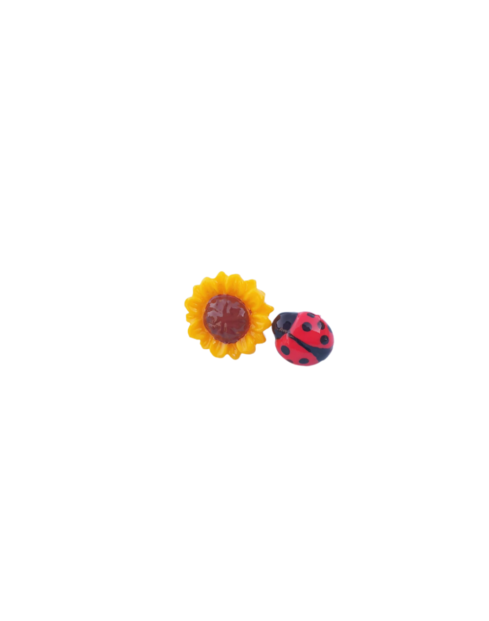 Aretes mariquita girasol