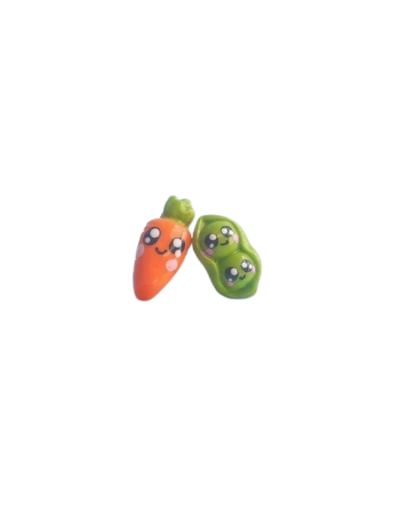 Aretes alberja y zanahoria