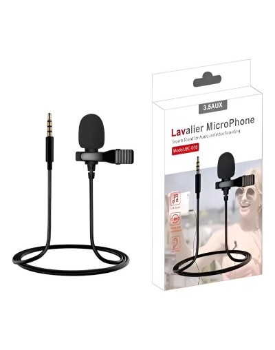 Micrófono Condensador Solapa Alambrico Lavalier Jack 3 5 Aux