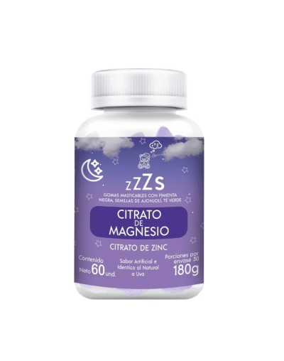 Gomas masticables con citrato de magnesio
