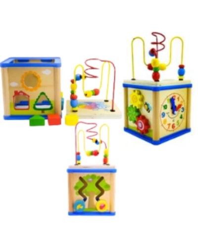 Cubo multifunciones montessori (5 actividades) 