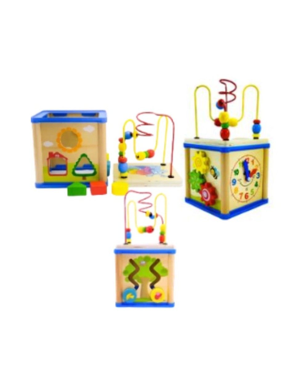 Cubo multifunciones montessori (5 actividades) 
