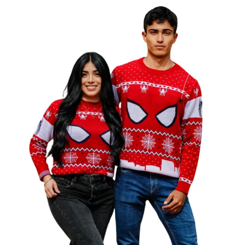 Sweater navideño spiderman antifaz