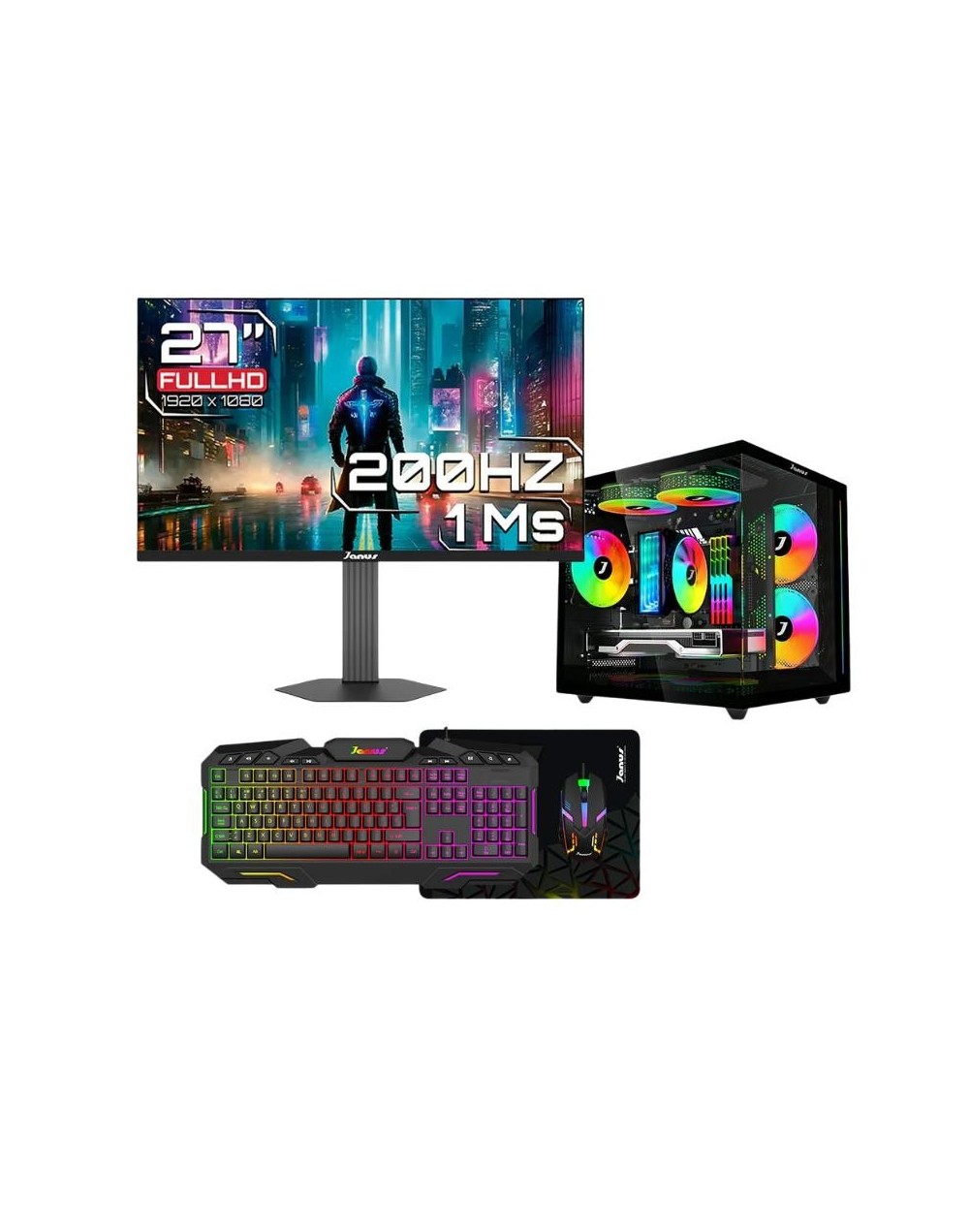 Computador Janus Gamer 1, Intel Core I5 12400 Memoria RAM 16GB SSD 512GB M.2 Board H610M FUENTE Janus 400W