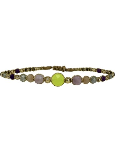 Pulsera Eva Hecha a Mano con Aragonita y Otras Piedras Semipreciosas